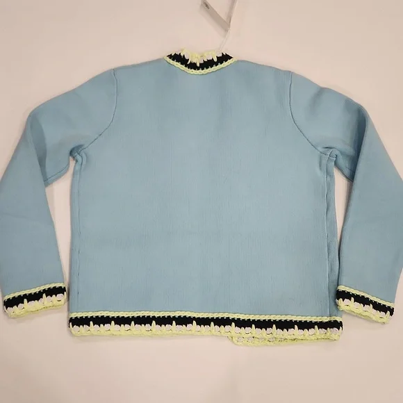 Tory Burch | Tech Knit Viscose Contrast~Trim Cardigan Sz S - Picture 6 of 7